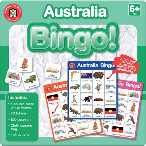 LEARNING CAN BE FUN BINGO Australia Bingo